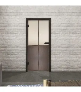 Ganzglastür Loft Rosteisen Genietet 20 Blickdicht