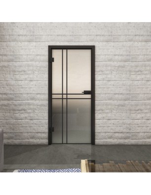 Ganzglastür Loft Schwarzlack 21 Blickdicht-modernes Zuhause