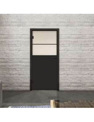 Ganzglastür Loft Schwarzlack 22 Blickdicht-modernes Zuhause
