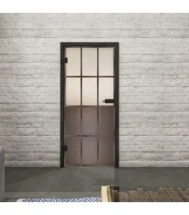 Ganzglastür Loft Rosteisen Genietet 22 Blickdicht