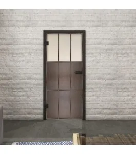 Ganzglastür Loft Rosteisen Genietet 23 Blickdicht