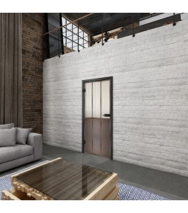 Ganzglastür Loft Rosteisen Genietet 24 Blickdicht