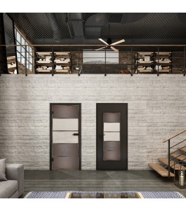Ganzglastür Loft Rosteisen Genietet 25 Blickdicht