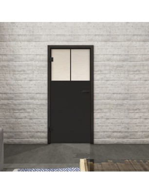 Ganzglastür Loft Schwarzlack 25 Blickdicht-modernes Zuhause