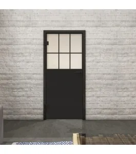 Ganzglastür Loft Schwarzlack 27 Blickdicht-modernes Zuhause