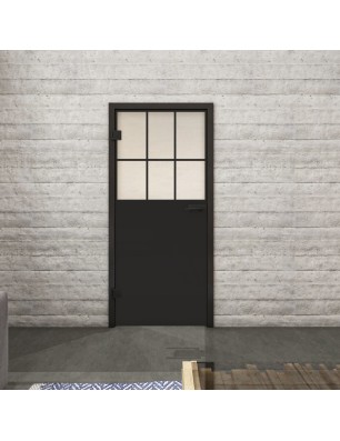 Ganzglastür Loft Schwarzlack 27 Blickdicht-modernes Zuhause