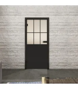 Ganzglastür Loft Schwarzlack 28 Blickdicht-modernes Zuhause