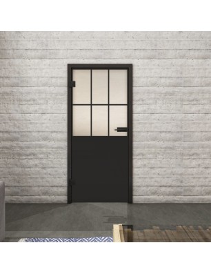 Ganzglastür Loft Schwarzlack 28 Blickdicht-modernes Zuhause