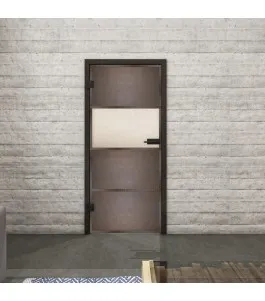 Ganzglastür Loft Rosteisen Genietet 26 Blickdicht