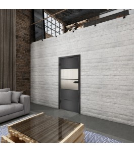 Ganzglastür Loft Schwarzeisen Genietet 25 Blickdicht
