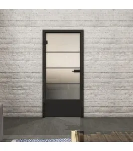 Ganzglastür Loft Schwarzlack 31 Blickdicht-modernes Zuhause