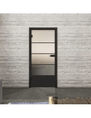 Ganzglastür Loft Schwarzlack 31 Blickdicht-modernes Zuhause