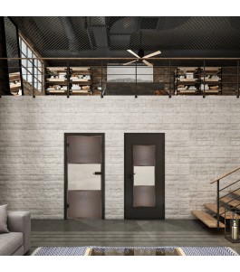 Ganzglastür Loft Rosteisen Genietet 27 Blickdicht