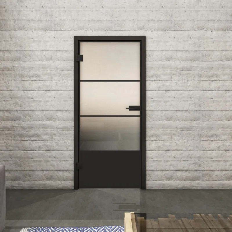 Ganzglastür Loft Schwarzlack 32 Blickdicht
