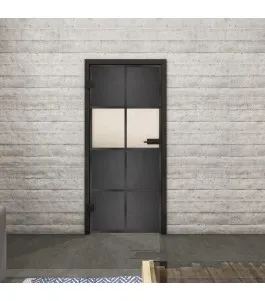 Ganzglastür Loft Schwarzeisen Genietet 29 Blickdicht