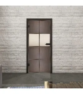 Ganzglastür Loft Rosteisen Genietet 29 Blickdicht