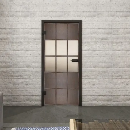 Ganzglastür Loft Rosteisen Genietet 31 Blickdicht