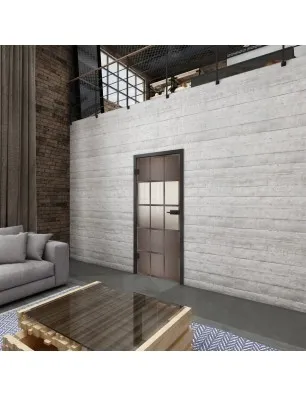 Ganzglastür Loft Rosteisen Genietet 31 Blickdicht