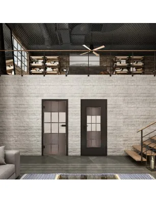 Ganzglastür Loft Rosteisen Genietet 31 Blickdicht