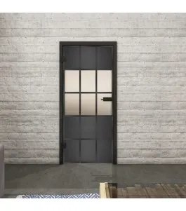 Ganzglastür Loft Schwarzeisen Genietet 31 Blickdicht