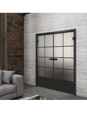 Ganzglastür Loft Schwarzlack 34 Blickdicht-modernes Zuhause