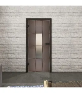 Ganzglastür Loft Rosteisen Genietet 35 Blickdicht