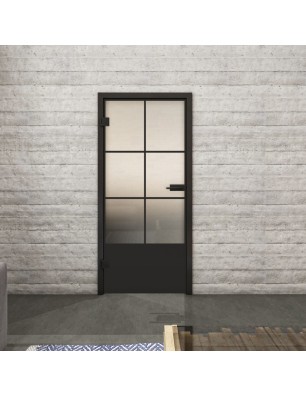 Ganzglastür Loft Schwarzlack 35 Blickdicht-modernes Zuhause