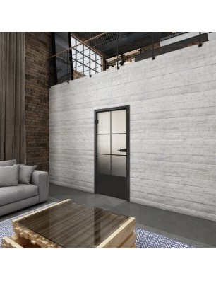 Ganzglastür Loft Schwarzlack 35 Blickdicht-modernes Zuhause