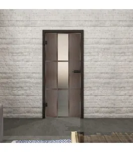 Ganzglastür Loft Rosteisen Genietet 36 Blickdicht