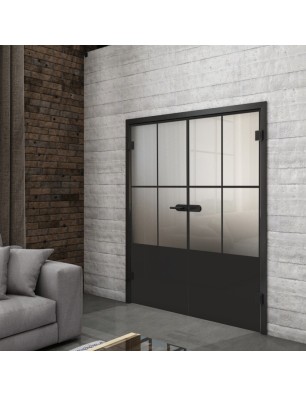 Ganzglastür Loft Schwarzlack 36 Blickdicht-modernes Zuhause