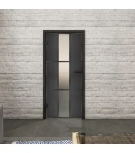 Ganzglastür Loft Schwarzeisen Genietet 36 Blickdicht