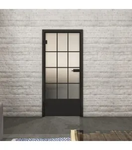 Ganzglastür Loft Schwarzlack 37 Blickdicht-modernes Zuhause