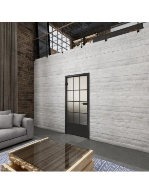 Ganzglastür Loft Schwarzlack 37 Blickdicht-modernes Zuhause