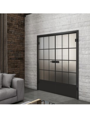 Ganzglastür Loft Schwarzlack 37 Blickdicht-modernes Zuhause