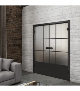 Ganzglastür Loft Schwarzlack 38 Blickdicht-modernes Zuhause
