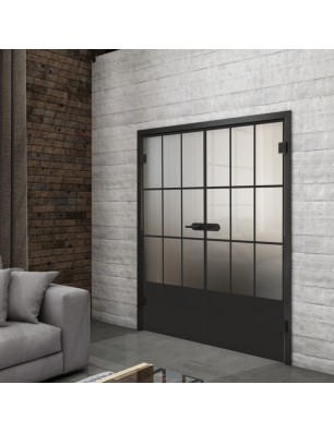 Ganzglastür Loft Schwarzlack 38 Blickdicht-modernes Zuhause