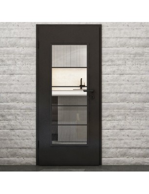 Lichtausschnitt Loft Schwarzlack 01 Auf Klarglas