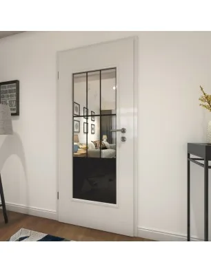 Lichtausschnitt Loft Schwarzlack 03 Auf Klarglas