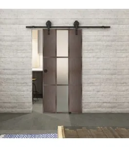 Glasschiebetür BARN-LINE Loft Rosteisen Genietet 36 Blickdicht