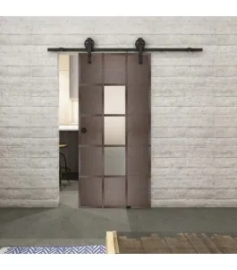 Glasschiebetür BARN-LINE Loft Rosteisen Genietet 34 Blickdicht