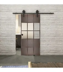 Glasschiebetür BARN-LINE Loft Rosteisen Genietet 31 Blickdicht