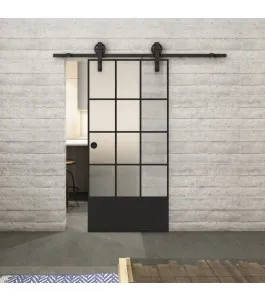 Glasschiebetür BARN-LINE Loft Schwarzlack 37 Blickdicht