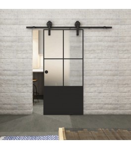 Glasschiebetür BARN-LINE Loft Schwarzlack 36 Blickdicht