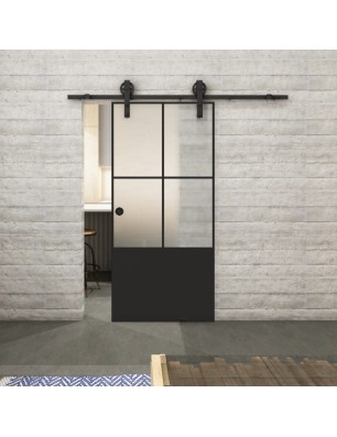 Glasschiebetür BARN-LINE Loft Schwarzlack 36 Blickdicht