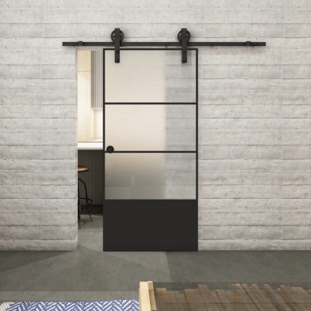 Glasschiebetür BARN-LINE Loft Schwarzlack 32 Blickdicht
