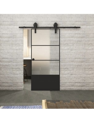 Glasschiebetür BARN-LINE Loft Schwarzlack 32 Blickdicht