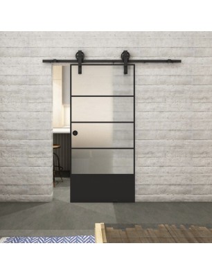 Glasschiebetür BARN-LINE Loft Schwarzlack 31 Blickdicht