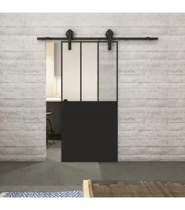 Glasschiebetür BARN-LINE Loft Schwarzlack 30 Blickdicht