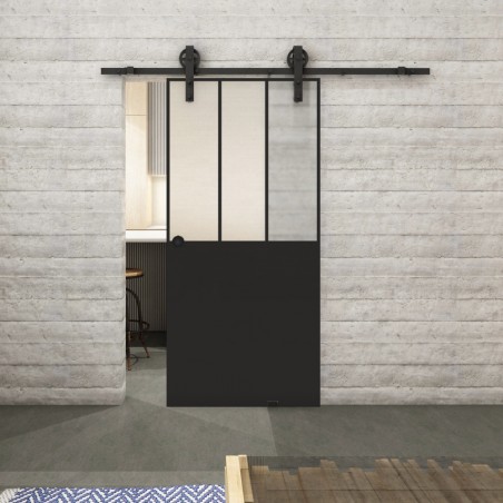 Glasschiebetür BARN-LINE Loft Schwarzlack 30 Blickdicht
