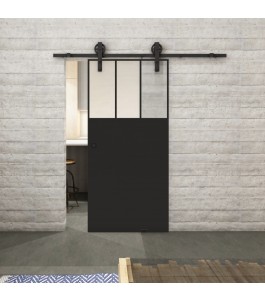 Glasschiebetür BARN-LINE Loft Schwarzlack 29 Blickdicht